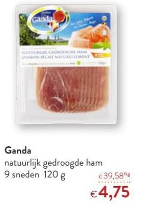 Promoties Natuurlijk gedroogde ham - Ganda - Geldig van 14/12/2018 tot 31/12/2018 bij OKay