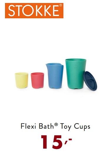 Promoties Flexi bath toy cups - Stokke - Geldig van 16/12/2018 tot 26/12/2018 bij Baby & Tiener Megastore