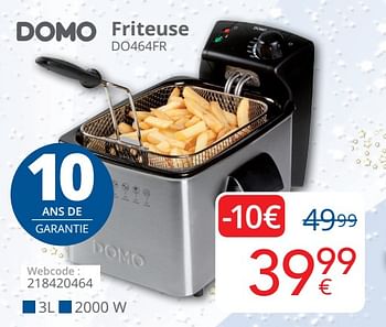 Promotions Domo friteuse do464fr - Domo elektro - Valide de 10/12/2018 à 31/12/2018 chez Eldi