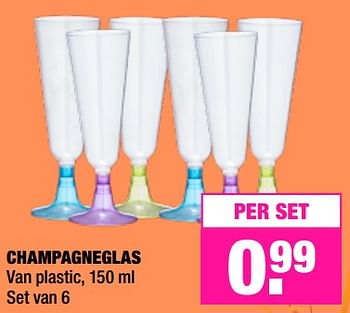 antiek Emulatie Disco Huismerk - Big Bazar Champagneglas van plastic - Promotie bij Big Bazar