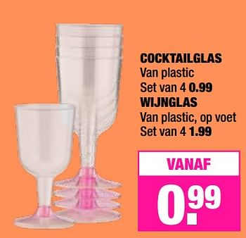 Beroep Sui regeling Huismerk - Big Bazar Cocktailglas van plastic - Promotie bij Big Bazar
