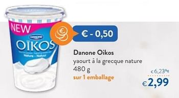 Promotions Danone oikos yaourt à la grecque nature - Danone - Valide de 14/12/2018 à 31/12/2018 chez OKay