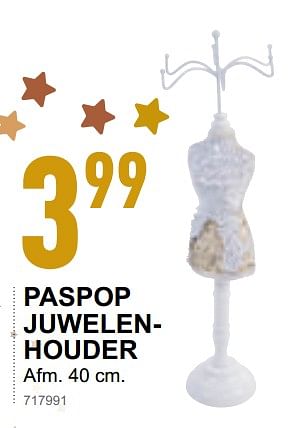 Aanleg fee Postbode Huismerk - Trafic Paspop juwelenhouder - Promotie bij Trafic