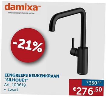 Promoties Eengreeps keukenkraan silhouet - Damixa - Geldig van 27/12/2018 tot 28/01/2019 bij Zelfbouwmarkt