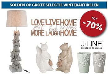 Promoties Solden op grote selectie winterartikelen tot -70% - J-line - Geldig van 27/12/2018 tot 28/01/2019 bij Zelfbouwmarkt