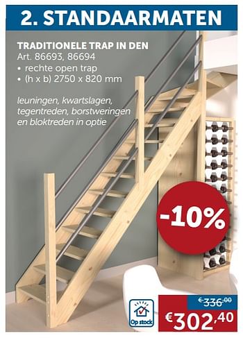 Promoties Traditionele trap in den - Huismerk - Zelfbouwmarkt - Geldig van 27/12/2018 tot 28/01/2019 bij Zelfbouwmarkt
