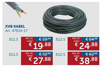 Promoties Xvb kabel - Huismerk - Zelfbouwmarkt - Geldig van 27/12/2018 tot 28/01/2019 bij Zelfbouwmarkt