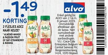 Promoties -1.49 korting 2 flesjes adez naar keuze - Adez - Geldig van 02/01/2019 tot 15/01/2019 bij Alvo