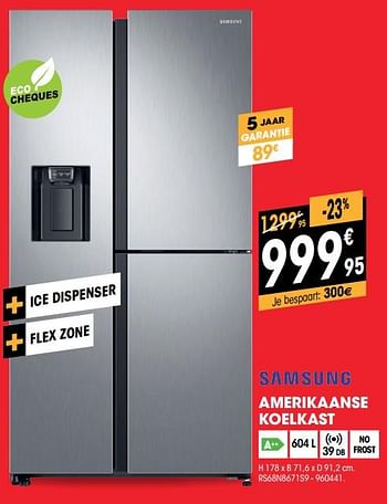 Promoties Samsung amerikaanse koelkast rs68n8671s9 - Samsung - Geldig van 03/01/2019 tot 24/01/2019 bij Electro Depot