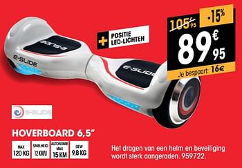 Promoties E-slide hoverboard 6,5`` - E-Slide - Geldig van 03/01/2019 tot 24/01/2019 bij Electro Depot