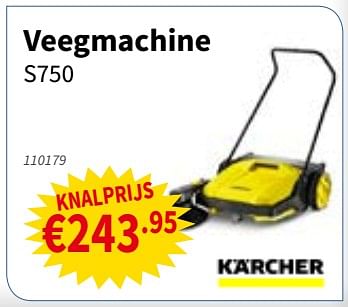 Promoties Kärcher veegmachine s750 - Kärcher - Geldig van 20/12/2018 tot 02/01/2019 bij Cevo Market