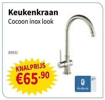 Promoties Keukenkraan cocoon inox look - Van Marcke - Geldig van 20/12/2018 tot 02/01/2019 bij Cevo Market