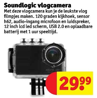 SoundLogic Soundlogic vlogcamera Promotie bij Kruidvat