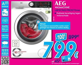 Promoties Aeg wasmachine l8fec96s prosteam - AEG - Geldig van 02/01/2019 tot 31/01/2019 bij Krefel