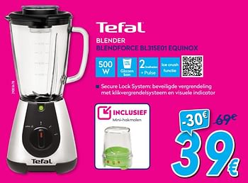 Promoties Tefal blender blendforce bl315e01 equinox - Tefal - Geldig van 02/01/2019 tot 31/01/2019 bij Krefel