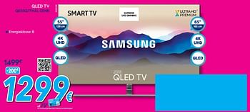 Promoties Samsung qled tv qe55q7fnal 2018 - Samsung - Geldig van 02/01/2019 tot 31/01/2019 bij Krefel