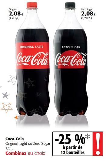 Promoties Coca-cola original, light ou zero sugar - Coca Cola - Geldig van 19/12/2018 tot 31/12/2018 bij Colruyt