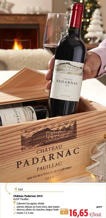 Promotions Château padarnac 2015 a.o.p. pauillac - Vins rouges - Valide de 19/12/2018 à 31/12/2018 chez Colruyt