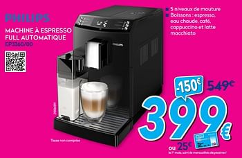 Promoties Philips machine à espresso full automatique ep3360-00 - Philips - Geldig van 02/01/2019 tot 31/01/2019 bij Krefel