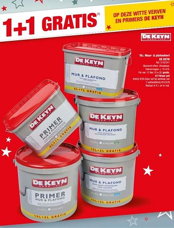 Promotions Muur- + plafondverf de keyn - De keyn - Valide de 01/01/2019 à 28/01/2019 chez Brico