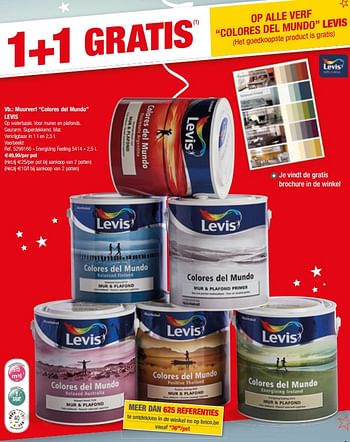 Promoties Muurverf colores del mundo levis - Levis - Geldig van 01/01/2019 tot 28/01/2019 bij Brico