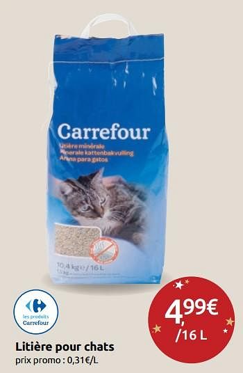 Promotion Carrefour Market Litiere Pour Chats Produit Maison Carrefour Animaux Accessoires Valide Jusqua 4 Promobutler