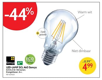 Promoties Led-lamp scl a60 sencys - Sencys - Geldig van 03/01/2019 tot 29/01/2019 bij BricoPlanit