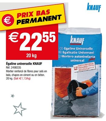 Promotions Égaline universelle knauf - Knauf - Valide de 01/01/2019 à 28/01/2019 chez Brico