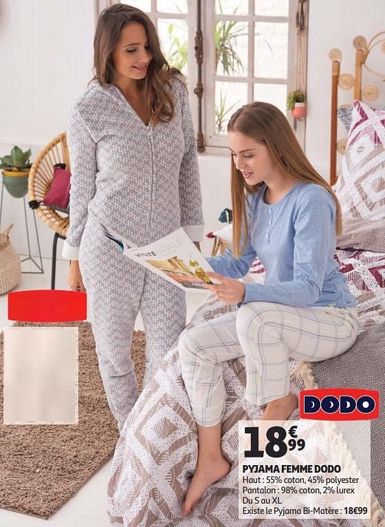 DoDo Pyjama femme dodo En promotion chez Auchan Ronq