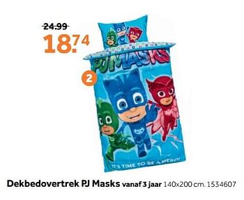 Promoties Dekbedovertrek pj mask - PJ Masks - Geldig van 27/12/2018 tot 20/01/2019 bij Intertoys