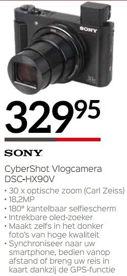 Promoties Sony cybershot vlogcamera dsc-hx90v - Sony - Geldig van 03/01/2019 tot 31/01/2019 bij Selexion