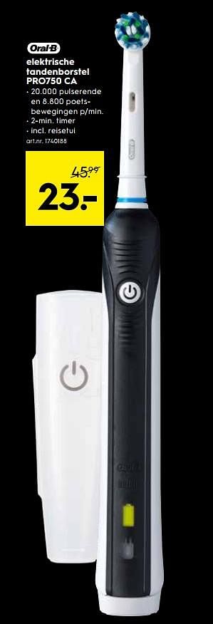 Promotions Oral b elektrische tandenborstel pro750 ca - Oral-B - Valide de 03/01/2019 à 31/01/2019 chez Blokker