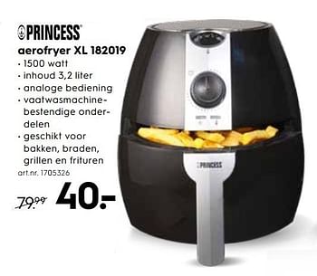 Promoties Princess aerofryer xl 182019 - Princess - Geldig van 03/01/2019 tot 31/01/2019 bij Blokker