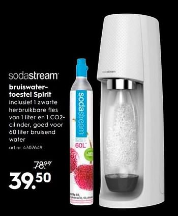 Promotions Sodastream bruiswatertoestel spirit - Sodastream - Valide de 03/01/2019 à 31/01/2019 chez Blokker
