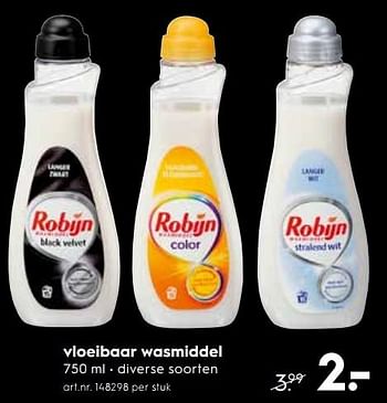 Promoties Vloeibaar wasmiddel - Robijn - Geldig van 03/01/2019 tot 31/01/2019 bij Blokker