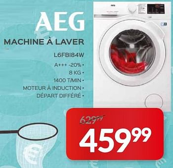 Promotions Aeg machine à laver l6fbi84w - AEG - Valide de 03/01/2019 à 31/01/2019 chez Selexion