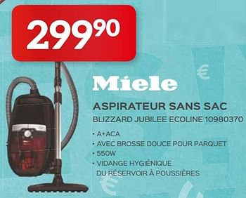 Promotions Miele aspirateur sans sac blizzard jubile ecoline 10980370 - Miele - Valide de 03/01/2019 à 31/01/2019 chez Selexion