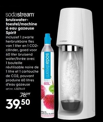 Promoties Sodastream machine à eau gazeuse spirit - Sodastream - Geldig van 03/01/2019 tot 31/01/2019 bij Blokker