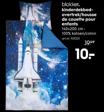 Promotions Housse de couette pour enfants - Produit maison - Blokker - Valide de 03/01/2019 à 31/01/2019 chez Blokker