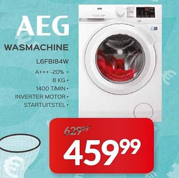 Promoties Aeg wasmachine l6fbi84w - AEG - Geldig van 03/01/2019 tot 31/01/2019 bij ShopWillems