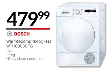 Promoties Bosch warmtepomp droogkast wth83000fg - Bosch - Geldig van 03/01/2019 tot 31/01/2019 bij ShopWillems