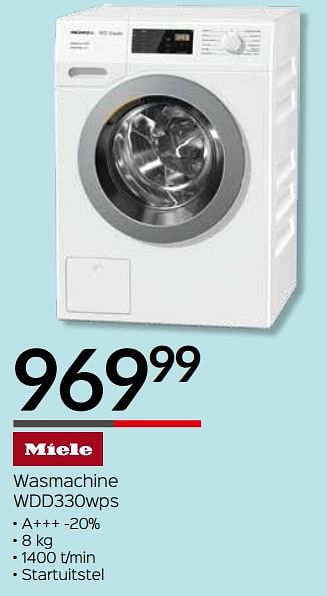 Promoties Miele wasmachine wdd330wps - Miele - Geldig van 03/01/2019 tot 31/01/2019 bij ShopWillems