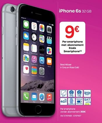 Apple Apple iphone 6s 32 - Promotie bij Carrefour