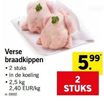 Promoties Verse braadkippen - Huismerk - Lidl - Geldig van 07/01/2019 tot 12/01/2019 bij Lidl