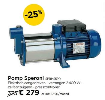 Promoties Pomp speroni sprms5pr - Speroni - Geldig van 03/01/2019 tot 30/01/2019 bij Molecule