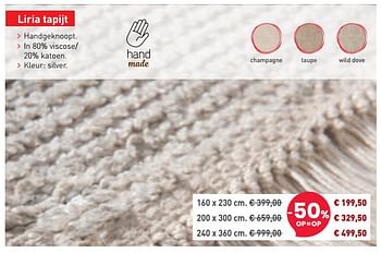 Promoties Liria tapijt - Bristol - Geldig van 03/01/2019 tot 31/01/2019 bij Overstock