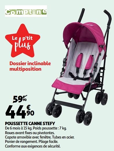 Poussette cheap canne comptine