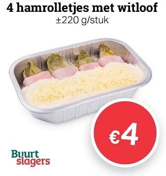 Promoties Hamrolletjes met witloof - Huismerk - Buurtslagers - Geldig van 11/01/2019 tot 17/01/2019 bij Buurtslagers