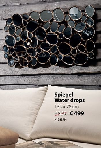 Promoties Spiegel water drops - Huismerk - Unikamp - Geldig van 31/12/2018 tot 27/01/2019 bij Unikamp