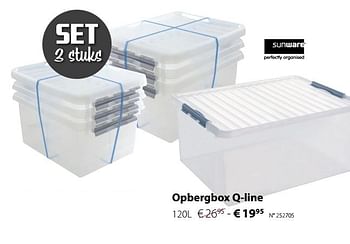Promoties Opbergbox q-line - Sunware - Geldig van 31/12/2018 tot 27/01/2019 bij Unikamp